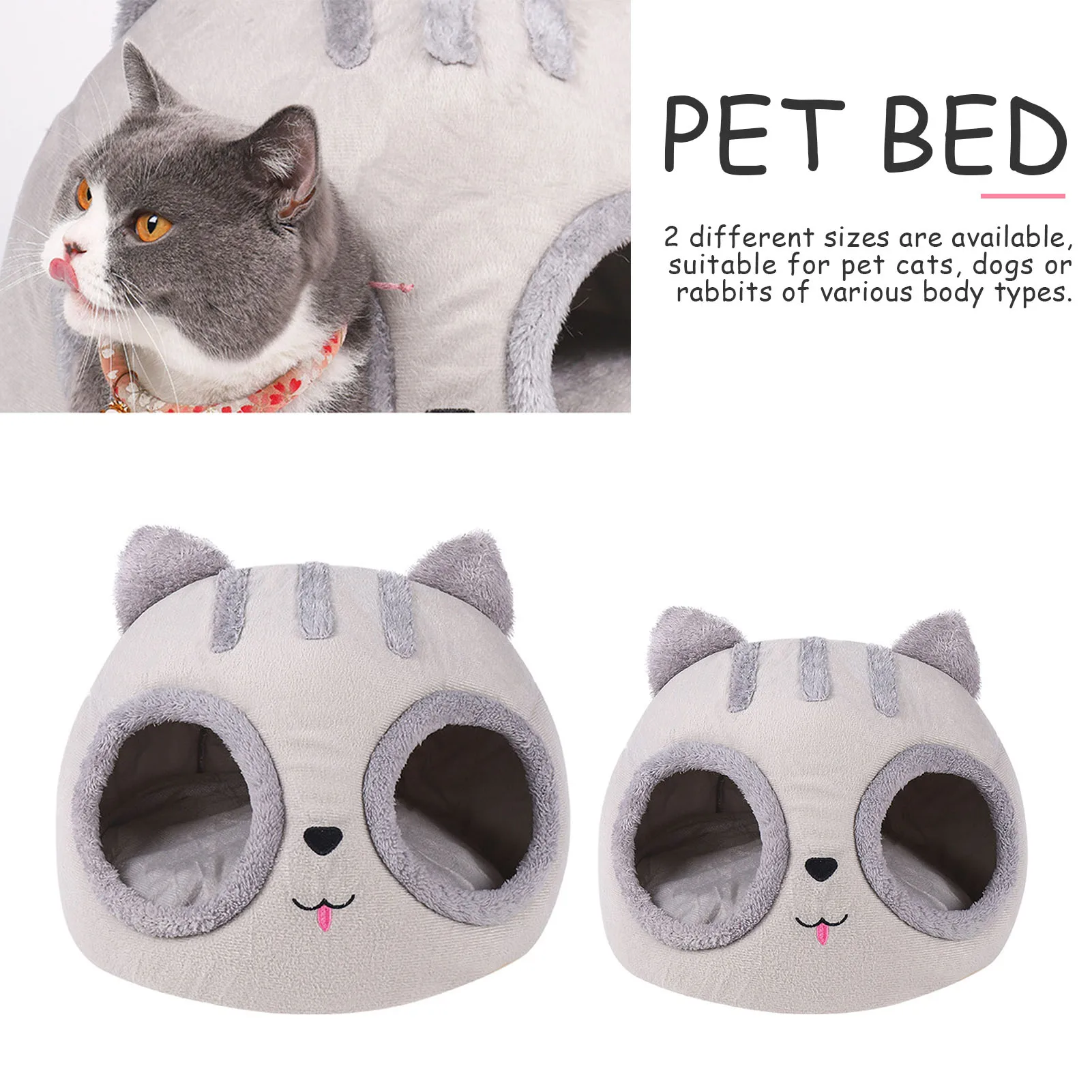 Super Soft Cat Bed Comfort Little Mat Basket Cat Head Shaped For Cat
