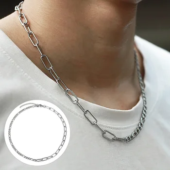

Chic Figaro Rolo Box Chain Stylish Necklace for Men Women Silver Color Stainless Steel Cuban Chain Adjustable Gift for him DN196