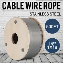 Câble métallique en acier inoxydable T316, 1/8 ", pour Construction et levage d'avion, à forte Tension, 500FT