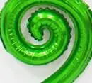 10 шт радужные карамельные цвета спиральные Волнистые лепестки кривые покрытые фольгой шары детский душ Дети День рождения Свадьба вечеринка украшения стены игрушки шар - Цвет: Зеленый