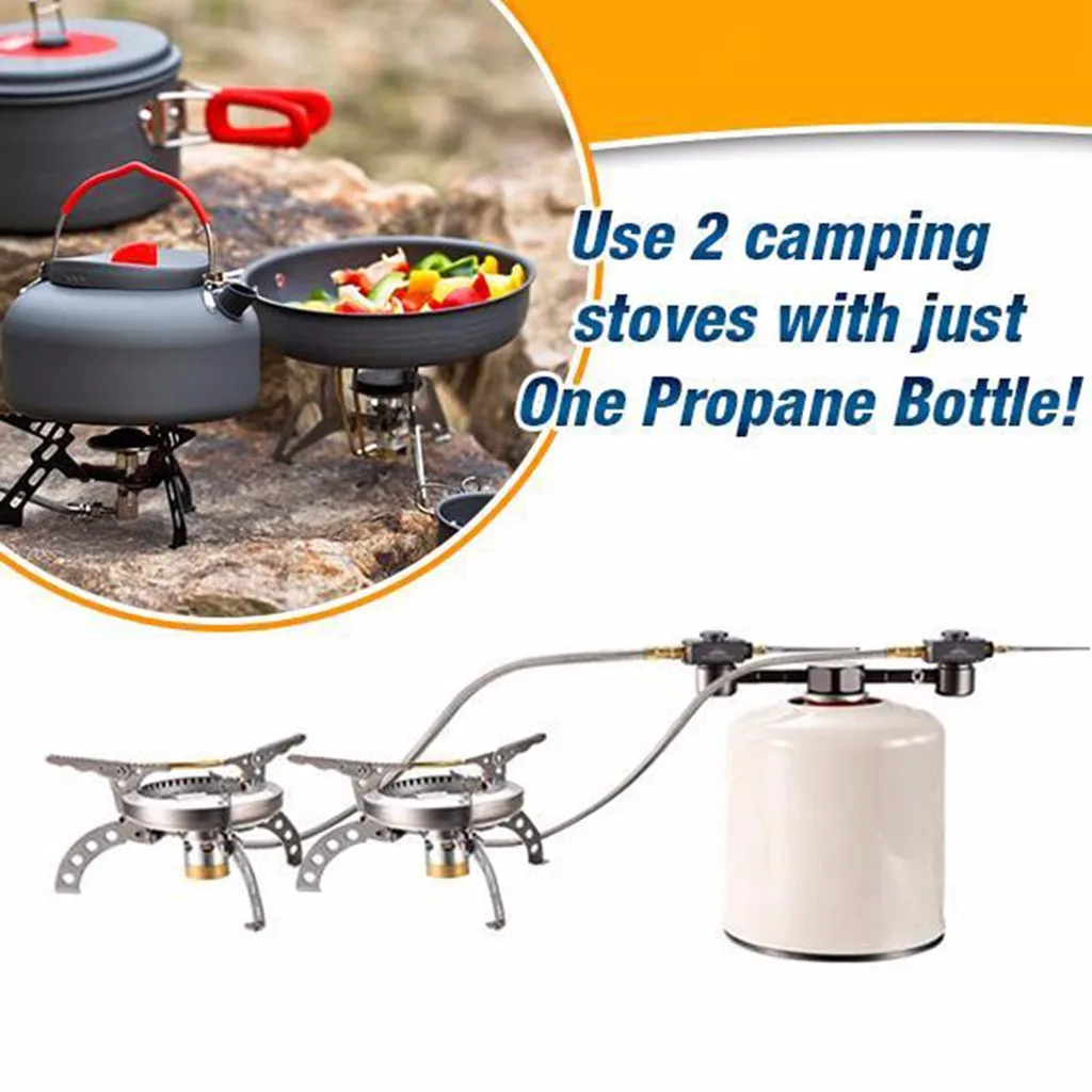 Aluminum Alloy Outdoor Camping Stove Propane Gas Canister Converter One