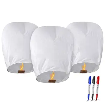 

Foldable Wishing Lights Holiday Birthday Party Paper Lanterns Floating On The Water Wishing Lights Holiday Decorative Lights