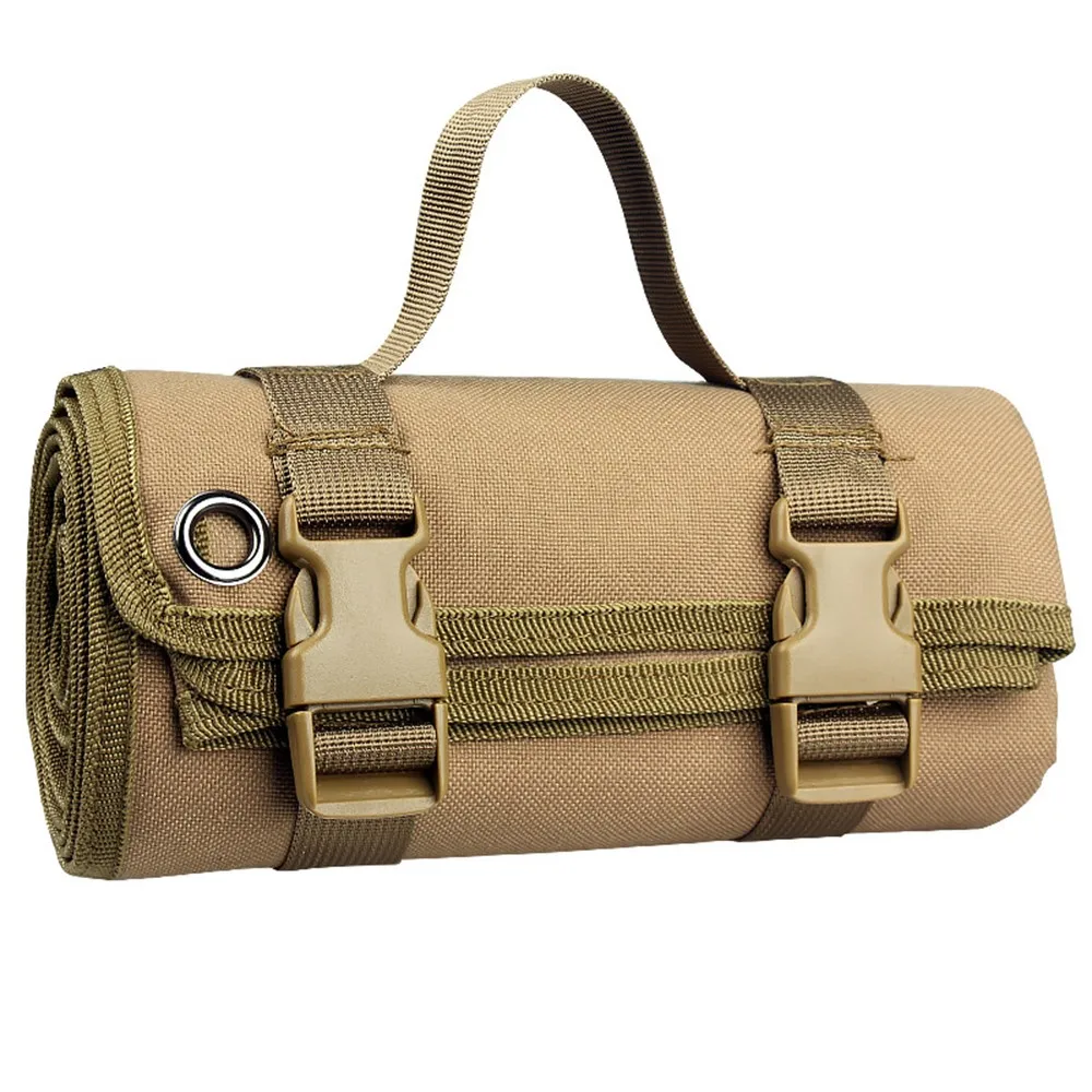 Tan Lightweight Tactical Shooting Mat Roll-up Non-padded Gun Rifle Mats For Hunt Outdoor Surviv Tool Picnic Mat Camping Tools - Color: Tan
