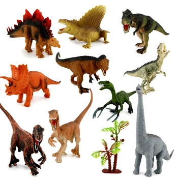 

10pcs/set Jurassic Animal World Zoo Model Figure Action Toy Set Cartoon Simulation Animal Dinosaur Pvc Collection Toy For Kids