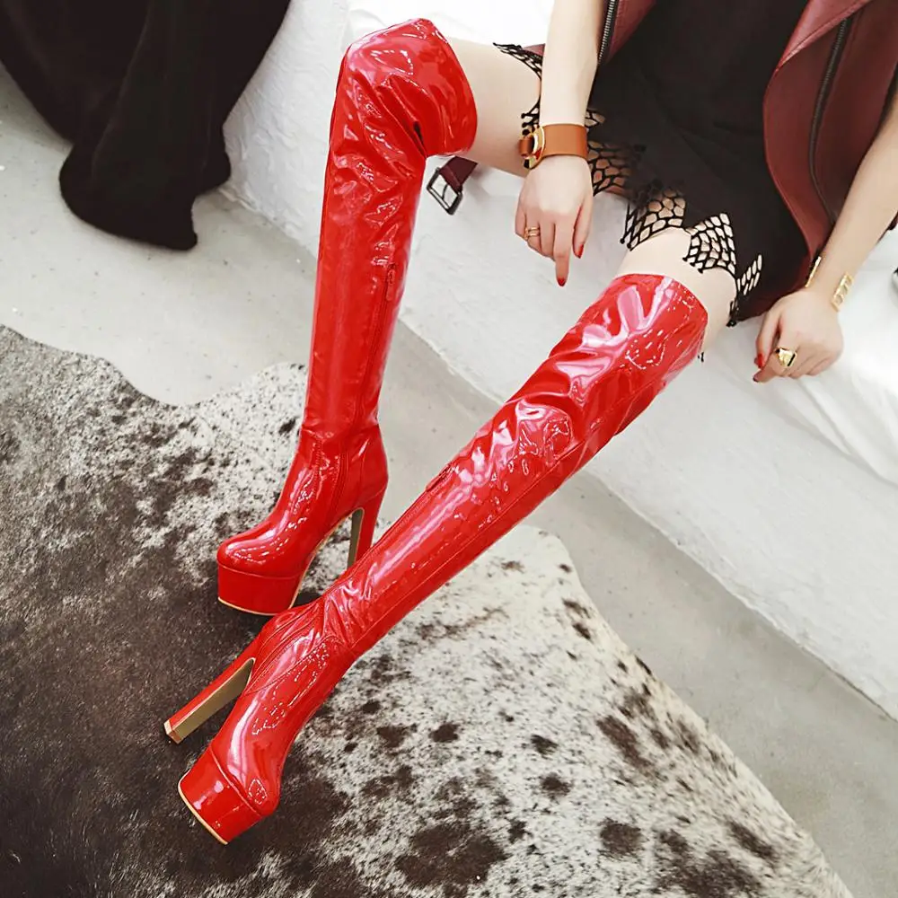 Size 34-46New 2020 Over the Knee Boots Women Faux Suede Thigh High Platform Stretch Slim Sexy Ladies Women's Winter | Обувь