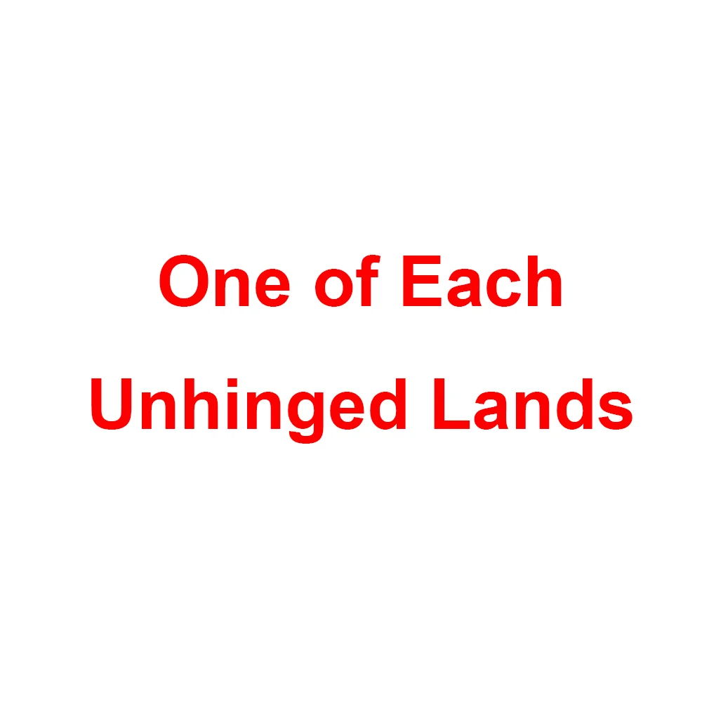 Unhinged Lands Одна из каждой бета-версии/неограниченное количество/переработанная двойная земля и Бета-версия/неограниченная мощность девять волшебных игральных карт Лев настольная игра ударные земли - Цвет: Unhinged Lands