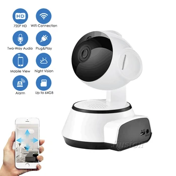 

WiFi IP CCTV Mini Camera 720P Home Surveillance Night Vision Remote Secret Camcorder Security Nanny Micro Cam Support Hidden TF