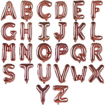 

40inch Rose Gold Letter Foil Balloon A-Z Alphabet Balloons Baby Shower Birthday Wedding&Engagement Party Aluminium Airball Decor