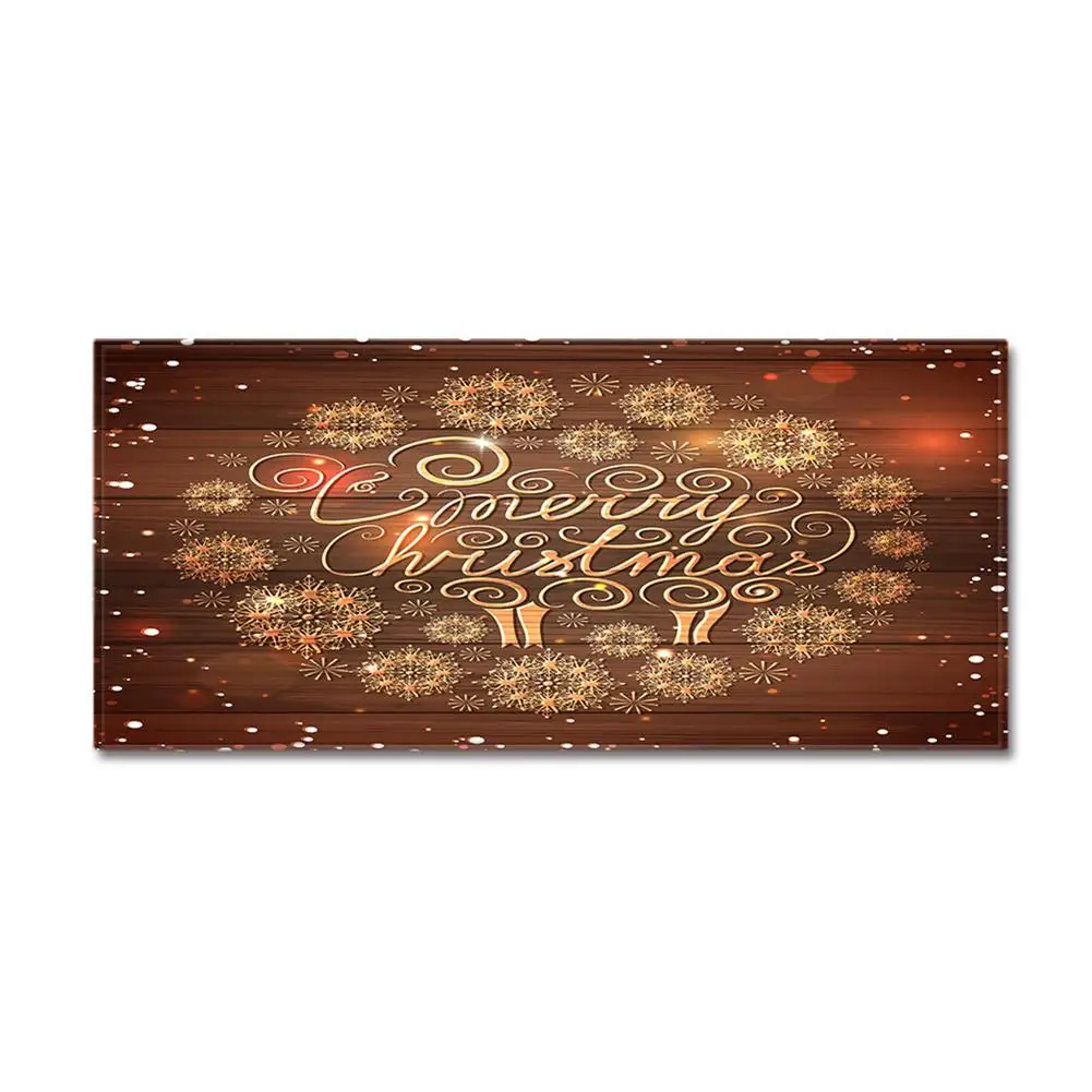 DishyKooker 40*120 см Рождественская серия Печатный Противоскользящий кухонный обеденный напольный коврик ковер