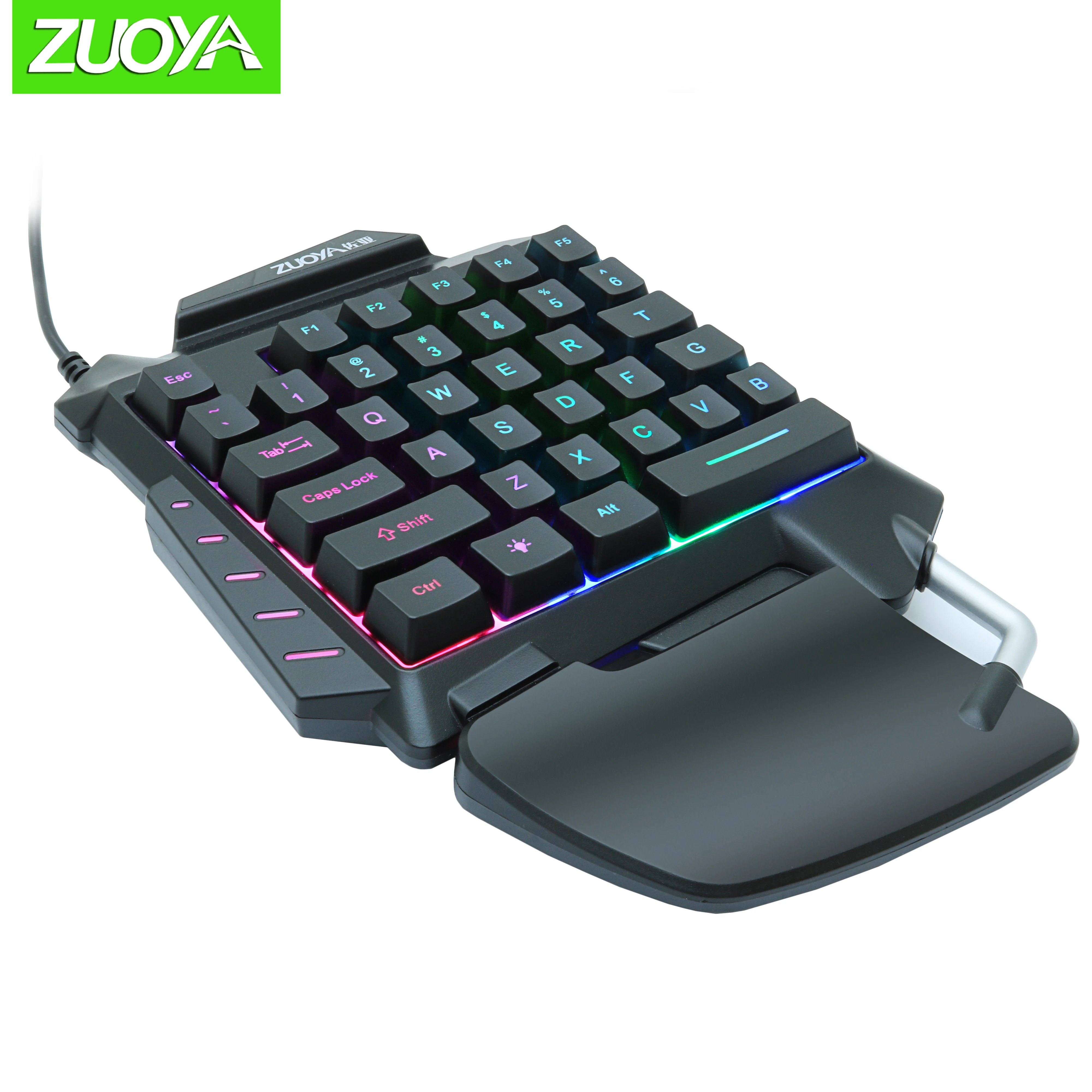  ZUOYA Single Handed Gaming Membrane keyboard 35 keys one hand Ergonomic Game Keypad G92 For PC Lapt