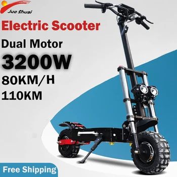 شراءJS سكوتر كهربائي 3200 واط موتور ركلة سكوتر للبالغين 110 كجم 80KM/ساعة 60V36A بطارية على الطرق الوعرة عجلة طوي لوح التزلج الكهربائية