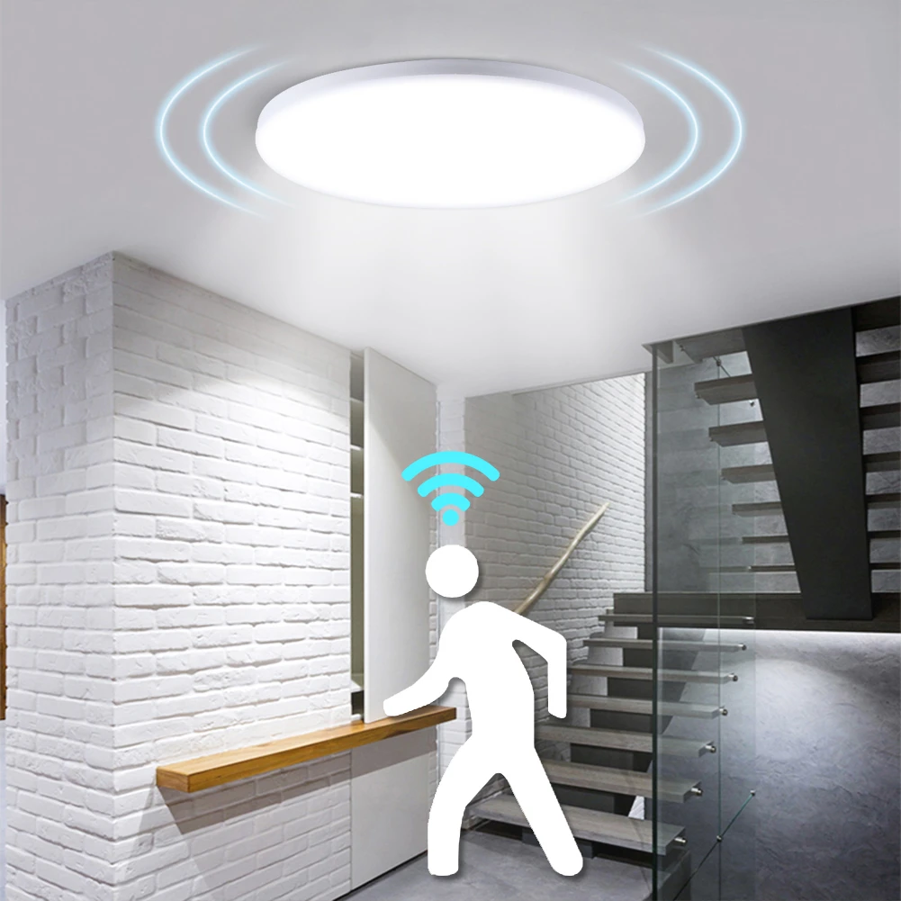 Led Ceiling Lights Pir Motion Sensor Modern Lamp 18w 12w For Kitchen Indoor Home Lighting Hallway Corridor Surface Mounted Ceiling Lights Aliexpress