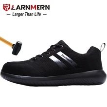 LARNMERN/Мужская Рабочая защитная обувь со стальным носком; дышащая легкая защитная обувь с защитой от проколов