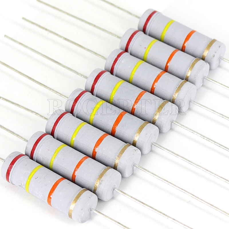 20pcs 3w 5% Metal oxide film resistance 0.1R-1.5MR resistance Watts3 Precision5 Various specifications are available resistenc