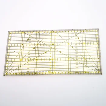 

Patchwork Ruler Black Yellow Acrylic Sewing Accessories Craft Ruler Foot Ruler for Patchwork Quilting Sewing