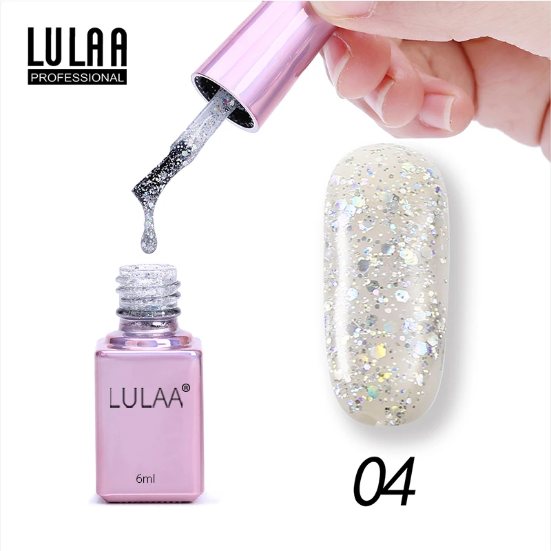 Lulaa кросс-Бордер блеск лак для ногтей Клей 15 цветов лак для ногтей фототерапия клей лазерный блеск клей стойкий не повреждает истинный - Цвет: 4