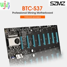 Carte mère S37 pour minage, 8 GPU, emplacement pour carte vidéo, Ethereum, puce d'extraction de Bitcoin, faible consommation d'énergie