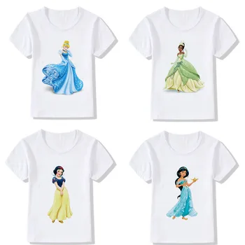 

Mermaid Jasmine Shiny Princess Print Children T-shirt Cotton Summer Short Sleeve O-neck T Shirt Baby Girls Tshirt Kids Clothing