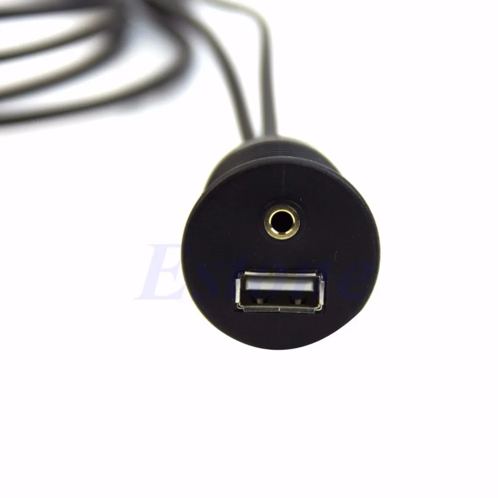 1 шт. Авто приборной панели автомобиля Moto панель скрытого монтажа USB 2,0 M/F 3,5 мм AUX свинцовый удлинитель qyh