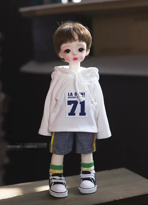 Крутая BJD Повседневная куртка с капюшоном Топ для 1/6 1/4 1/3 SD17, Одежда для кукол CMB173