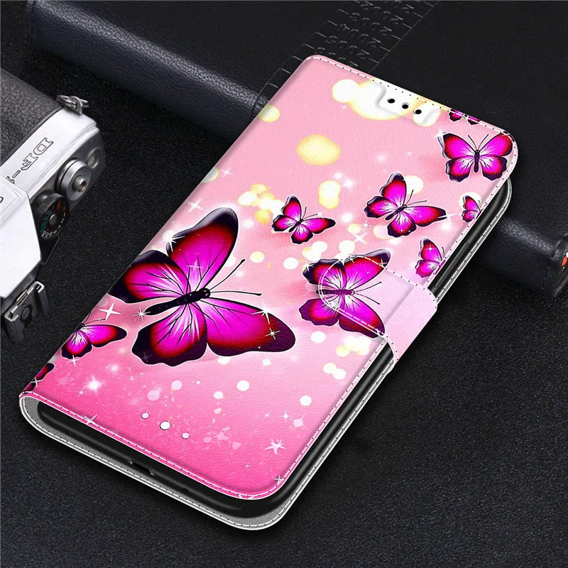 silicone case for samsung Cartoon Butterfly SMA125 Case for Samsung Galaxy A12 Case Cover For Samsung A 12 SM-A125F Card Slot Wallet Leather Magnetic Etui cute samsung phone case