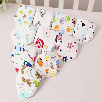 

Baby Bibs Triangle Pure Cotton Cartoon Child Baberos Bandana Bibs Babador Dribble Bibs Newborn Slabber Absorbent Cloth