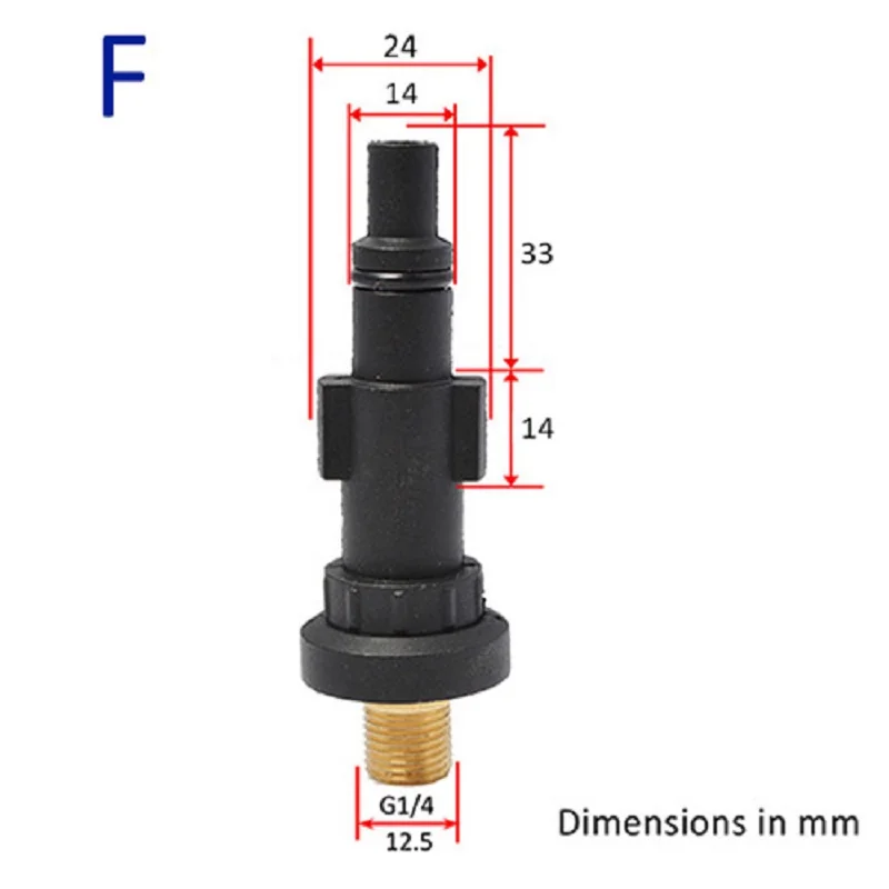 Адаптеры для пенной насадки пены фитинги Lavor Elitech Sterwins Vax Hammer Flex Karcher AR Bosche Nilfisk Black