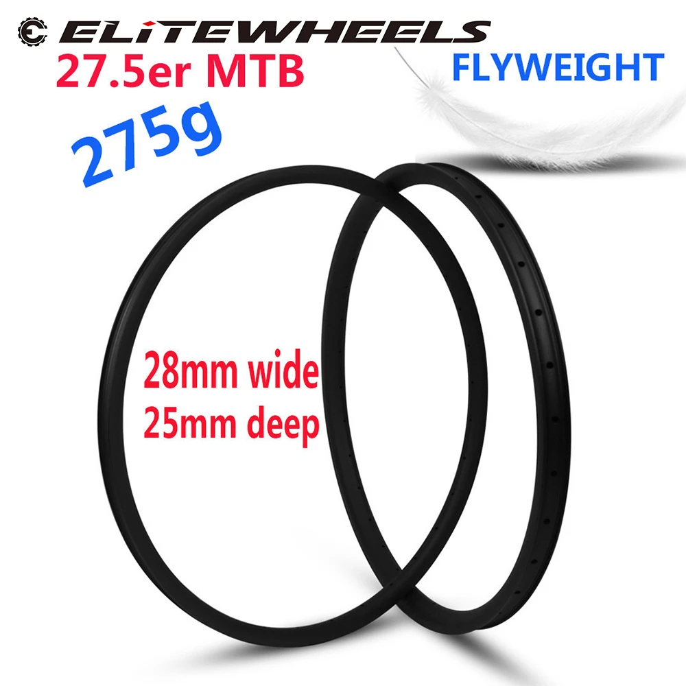 ELITEWHEELS 275g только 27 5 er горный велосипед углеродный обод 24H 28H 32H 36H для XC Cross страна MTB