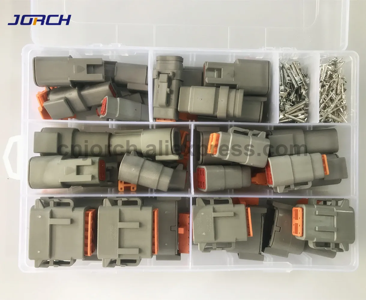 Conector do Fio à Prova Plugue com Pinos Deutsch Água Dtm06-2 – 3 4 6 8 12 s Dtm04-2 p Automotive Selado 202pcs Dtm Kit d’