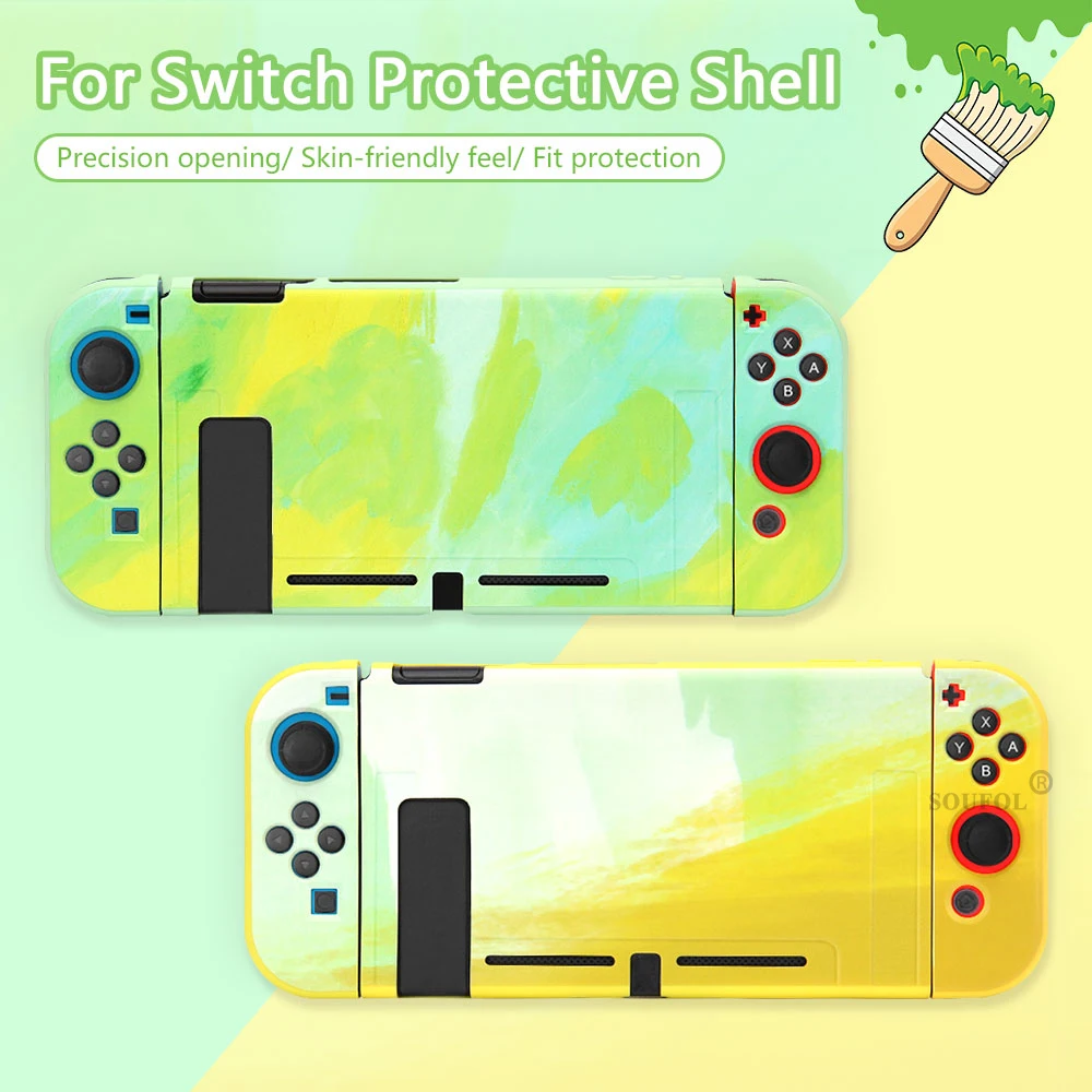 

Dropshipping Colorful for NS Switch Protective Shell TPU Soft Cover Anti-fall Joycon Gamepad Housing Case For Nintendo Switch