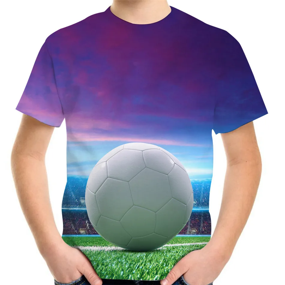 verão crianças bebê adolescente casual camisetas de futebol impressão para meninos meninas crianças roupas festa de aniversário