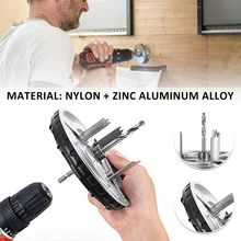 Perceuse de trous en métal, Kit de scie à poinçonner réglable 45 130mm, perceuse de trous en métal robuste, outil de précision rapide pour le travail du bois pour les Applications de découpe de trous