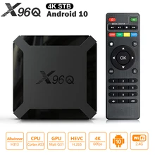 

New X96Q Android 10.0 TV Box Smart TV Box 2.4G Wifi Allwinner H313 Quad Core Set Top Box X96 Q Support 4K 3D Media Player