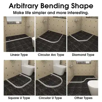 

4 Size Bathroom Water Stopper Water Partition Dry And Wet Separation Flood Barrier Rubber Dam Silicon Water Blocker Don't Slip