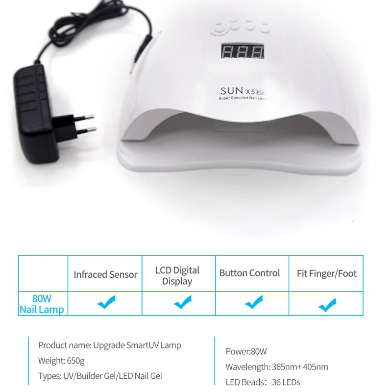 Online SONNE X5Plus 80W UV LED Gel Nagel Lampe Schnell Trocknend Nagel Trockner Maschine Maschine Lampe für Nagel Aushärtung UV gel Polish Nail art Werkzeuge