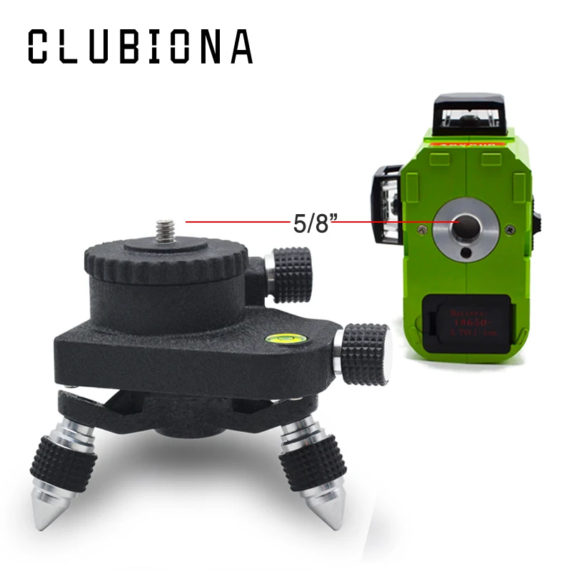 CLUBIONA 12 линий Лазерная основа 360 Вращение регулирующий кронштейн для 1/4 или 5/8 дюймов интерфейс лазерный измерительный инструмент