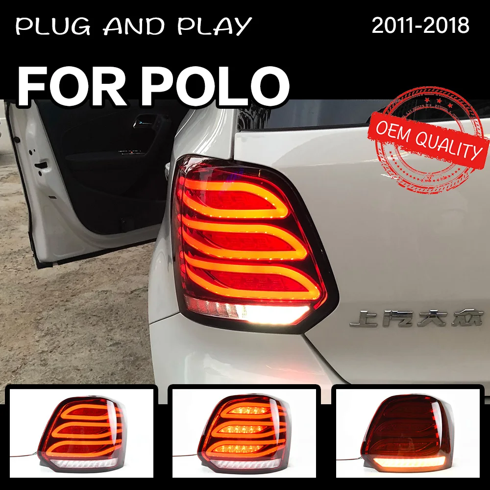 Car Styling tail light for Volkswagen VW POLO 2011 2012-2018 taillights rear lamp LED Signal reversing parking lights