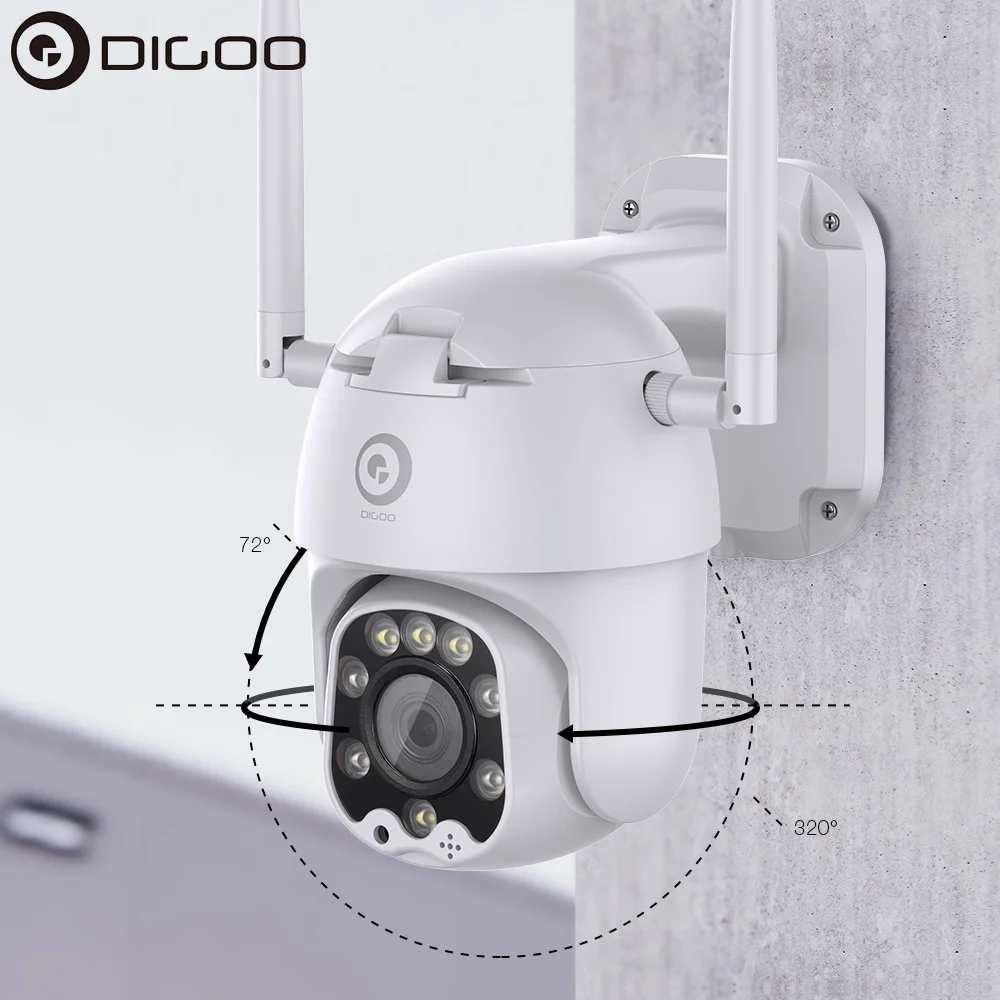 Камера видеонаблюдения DIGOO купольная инфракрасная камера безопасности с