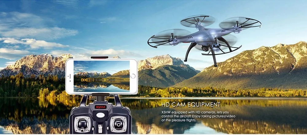 Высокое качество гоночный Квадрокоптер Syma X5HW Wi-Fi FPV HD 0.3MP CAM 2,4 ГГц 4CH 6 Axis Gyro RC Quadcopter RTF ночной полет игрушечный мини-Дрон