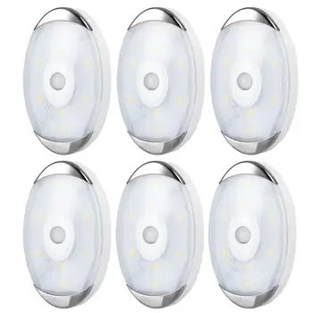 

6 PCS Wireless LED night Light , PIR Motion Sensor Closet Light, Under Counter Lighting, Stick On Lights ，3xAAA Battery，