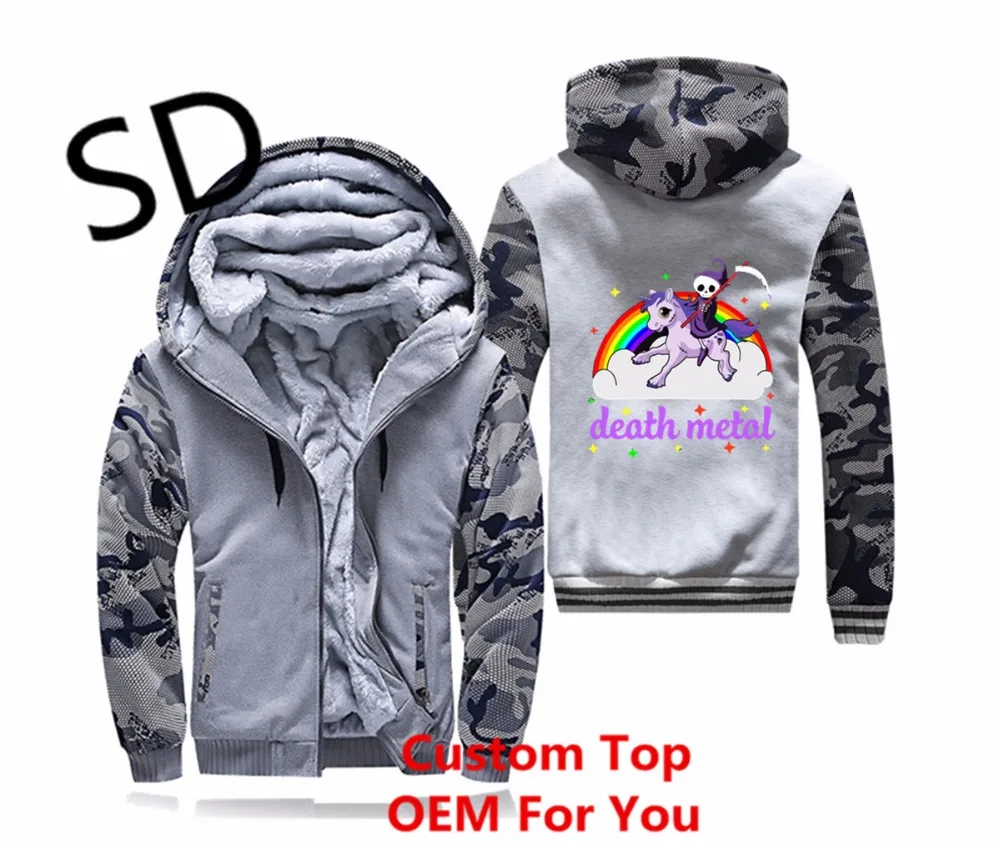 Дропшиппинг 3D толстовки мужские Unicornio Радуга тяжелый металл толстовки мужские толстовки Harajuku спортивный костюм пальто на молнии размера плюс Топы