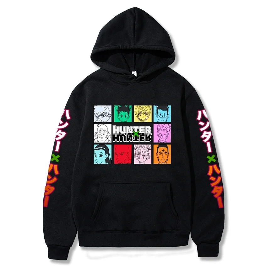 2021 Anime Hunter X Killua Leorio Kurapika Gon Hisoka Pullover Hoodie Streetswear Tops | Мужская одежда