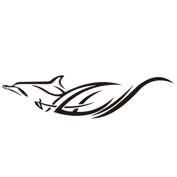 

Car Sticker Dolphin Totem Creative Decoration Vinyl Body Sticker Car Shape Black 180x45Cm