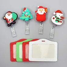 Цвета Счастливый Отец Рождественская елка стиль Клоун выдвижной креативный значок держатель для карт катушка медсестры выставка Enfermera имя грудь