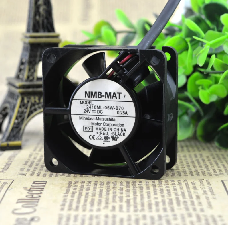 

2410ML-05W-B70 6025 60MM 6CM 60*60*25MM Server case Cooling fan 24V 0.25A with 2pin