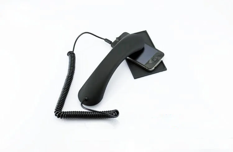 New Fashion Retro Phone handset headset 3 5mm PC Comtuper microphone prevention radiation for iphone samsung