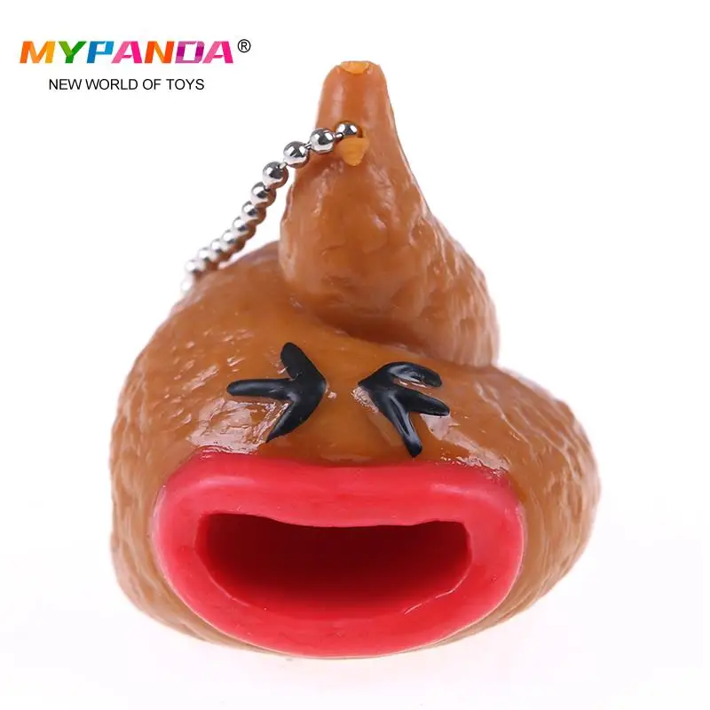 Poop Keychains Emoticon Toy Pop Out Tongues Prank Antistress Toy For Kids