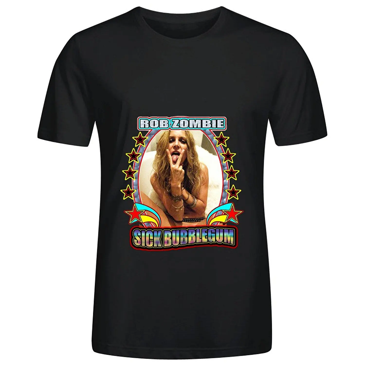 Rob Zombie Sick Bubblegum Funk Mens O Neck Casual Tee | Мужская одежда