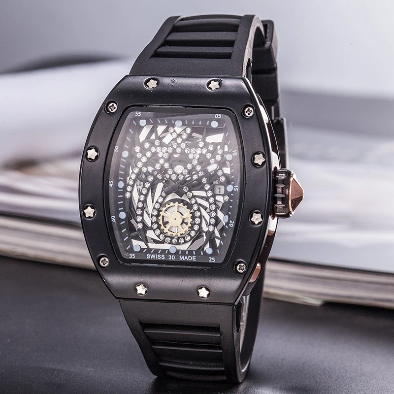

Brand with DATE watch Rlo dz Auto Date Week Display Luminous Diver Watches Stainless Steel Wrist gift Male Clock