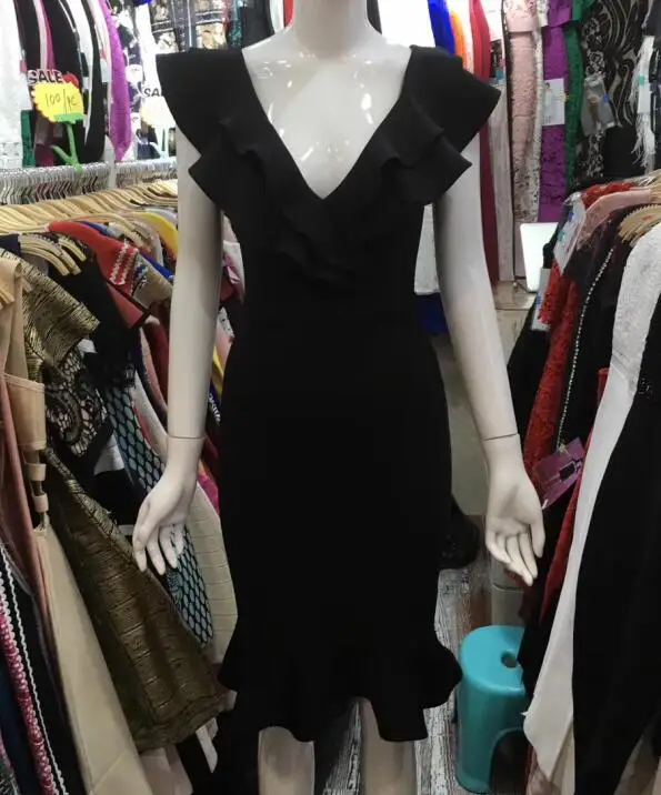 Vestidos женское сексуальное модное розовое Бандажное платье с оборками дизайнерские вечерние платья знаменитостей